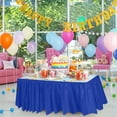 thumbnail image 2 of DecorRack Table Skirts 29 in x 14 ft Reusable Party Tablecloth Skirt with Adhesive Strip for Parties & Events, Royal Blue (Pack of 1), 2 of 4