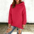 thumbnail image 7 of Trends Oversized Sweatshirts for Women Athletic Womens Sherpa Hoodie Fluffy Women's Hoodies Pullover Red XL, 7 of 7
