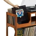 thumbnail image 4 of Maklaine Contemporary Wood Large Record Storage Console Walnut, 4 of 13