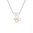 thumbnail image 2 of Delight Jewelry Goldtone Scottie Dog Silhouette Silvertone Dream Big Pendant Necklace, 25", 2 of 4