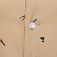 thumbnail image 5 of Penkiiy Men's Short Sleeve Wrinkle Free Shirt Button Down Printing Casual Summer Dress Shirts with Pocket Khaki Clearance, 5 of 9
