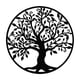 thumbnail image 1 of Decoración de pared de árbol de la vida de metal, arte de silueta para regalo de interior, regalo al aire libre, decoración del hogar y jardín (negro, 30x30cm), 1 of 3