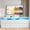 White, variant on TV Stand with LED Light and Charging Station, TV Mount for 32/45/55/60/65/70/75 inch TVs, Modern LED TV Stand with 6 Drawers,White Entertainment Center for Living Room,Bedroom,White
