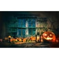 thumbnail image 1 of BSDHOME Polyester 7x5ft Children Photography Backdrops Halloween Pumpkin Lantern Retro Vintage Wood Window Tree Branches Kids Photo Studio Backgrounds Wooden Floor, 1 of 2