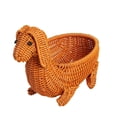 thumbnail image 3 of Siruishop Animal Shape Woven Basket Container Lightweight for Living Room Coffee Table Dog, 3 of 8