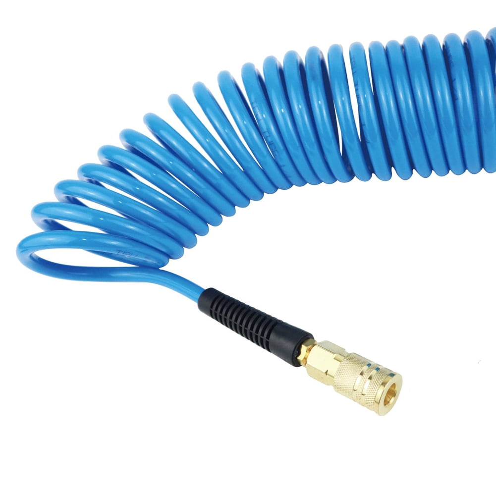 Air Hose,1/4 in X 25 Ft Air Compressor Hose with Bend Restrictor,1/4inch Industrial Quick Coupler & Plug