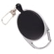 thumbnail image 1 of Llavero retráctil, llavero retráctil, carrete , soporte para tarjeta de identificación con cable de material acero, negro, 1 of 8