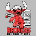thumbnail image 2 of Girl's Lilo & Stitch Badness Level Unusually High Graphic Tee Athletic Heather X Large, 2 of 5