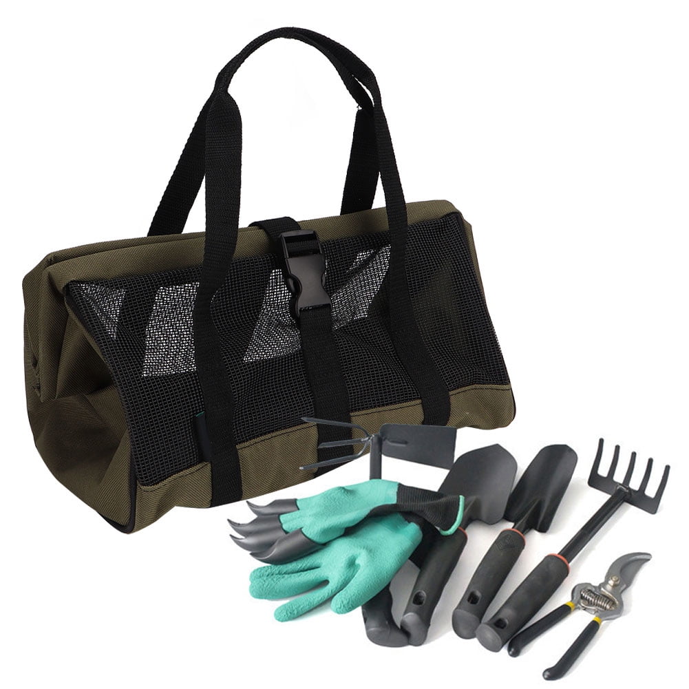 LHCER Multifunction Garden Tool Bag Pouch Hand Tool Storage Tote with