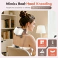 thumbnail image 4 of Neck Massager with Heat for Pain Relief Deep Tissue Wireless Electric Shiatsu Back Shoulder Massagers with Fingers Traction Function Real Hand Rechargeable USB-C Bionic 4d Kneading(Brown-2), 4 of 8