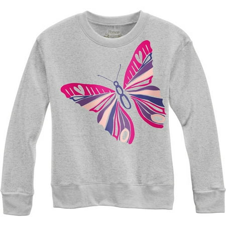 Girls' Glitter Fleece Crew Sweatshirt