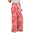 thumbnail image 2 of Lilgiuy Fashion Womens Casual Cotton Print Pants Straight Wide Leg Trousers Pants Alt Clothing Alternative Clothing, 2 of 5