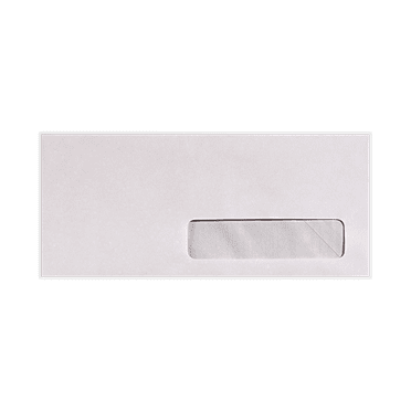 LUXPaper #10 Right Side Window Envelopes, 4 1/8 x 9 1/2, Bright White, 50/Pack
