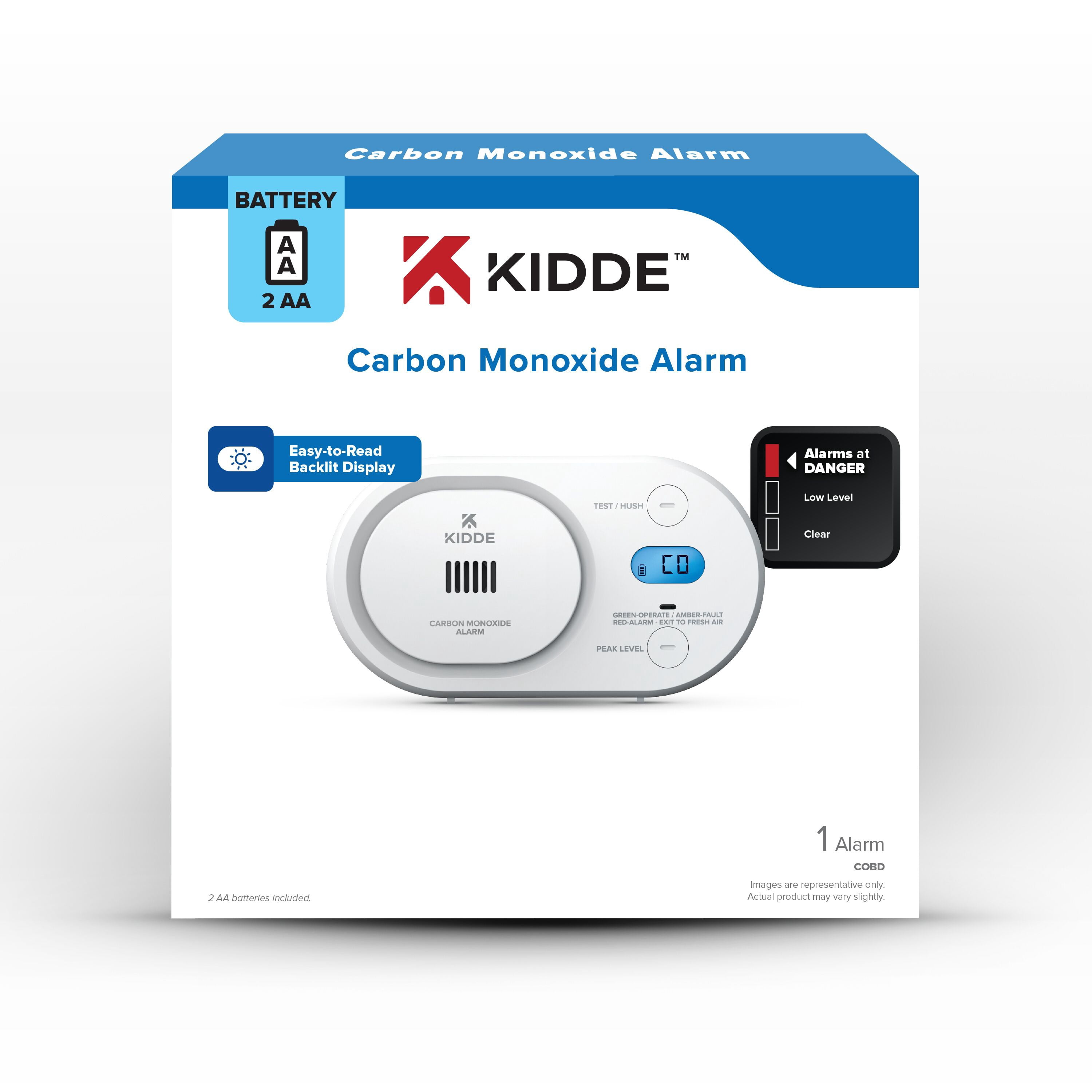 Kidde COBD AA Battery Powered, Electrochemical Carbon Monoxide Alarm
