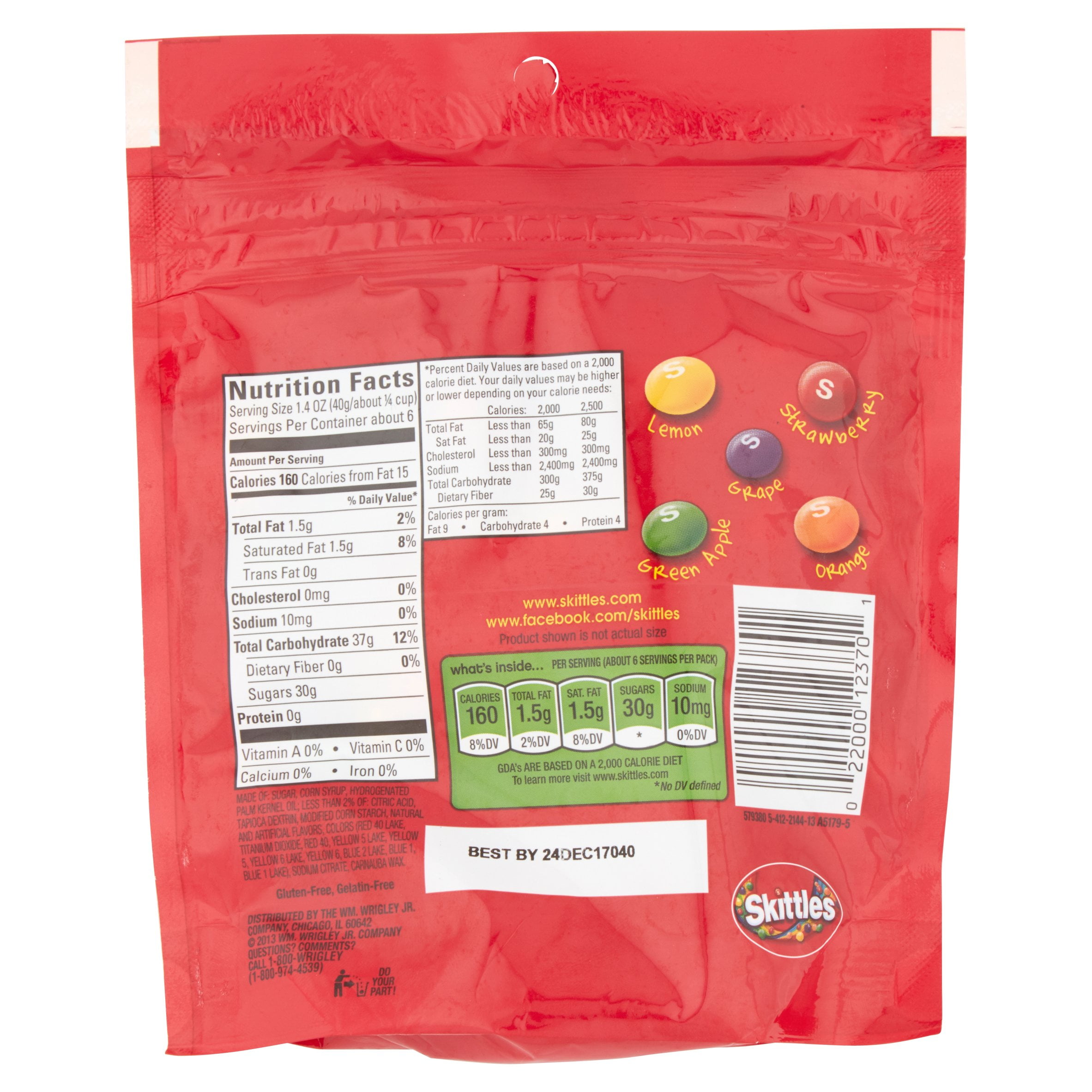 Nutrition Facts Mini Skittles Nutrition Ftempo