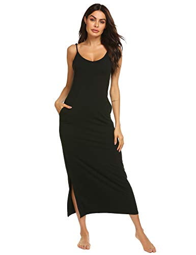 V Neck Lounge Dresses Summer Sleepwear 