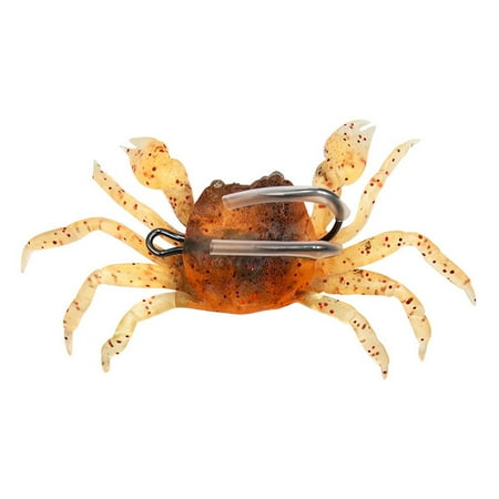 TNOBHG Bass Fishing Crab Lure 10cm/34g Soft Crab Lure with Sharp Double Hook Outdoor Fishing Accessories Silicone Crab Bait
