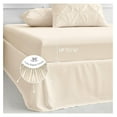 thumbnail image 7 of TiaGOC Queen Comforter Set - 7 Pieces Pintuck Bed in A Bag Queen - Comforters Queen Size - Comforter Set with Sheets, Comforter, Flat Sheet, Fitted Sheet and Pillowcases & Shams, Cream White, 7 of 7