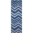 thumbnail image 4 of SAFAVIEH Nantucket Joella Zigzag Stripes Cotton Area Rug, Blue/Multi, 5' x 8', 4 of 10