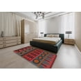 thumbnail image 5 of Ahgly Company Machine Washable Indoor Square Transitional Chestnut Brown Area Rugs, 3' Square, 5 of 7