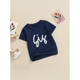 thumbnail image 2 of Listenwind Toddlers Summer Casual Cotton T-shirt Boys Girls Creative Letter Printing Short Sleeve Round Collar Tops, 2 of 7