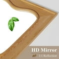 thumbnail image 4 of MAYEERTY 71"x 31" Solid Wood Wavy Rectangular Full-Length Mirror without Bracket,Natural Wood, 4 of 8