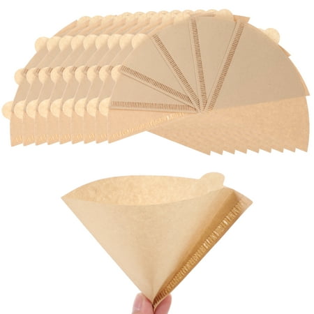 

100Pcs Coffee Cone Filter Coffee Filtering Paper Espresso Cone Filter Paper Coffee Filter Holder