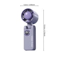 thumbnail image 3 of Portable Usb Rechargeable Fan with Lcd Display, Powerful Airflow for Travel & Outdoor, Adjustable Speed & Foldable Design, Purple, QFL, 3 of 9