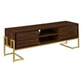 thumbnail image 1 of Console Multimédia Moderne en Bois 60 Pouces 2 Tiroirs - Noyer Foncé, 1 of 6