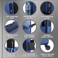 thumbnail image 4 of TACH V3.1 Connectable Hardside CarryOn Spin Travel Suitcase, Midnight Blue, 4 of 6