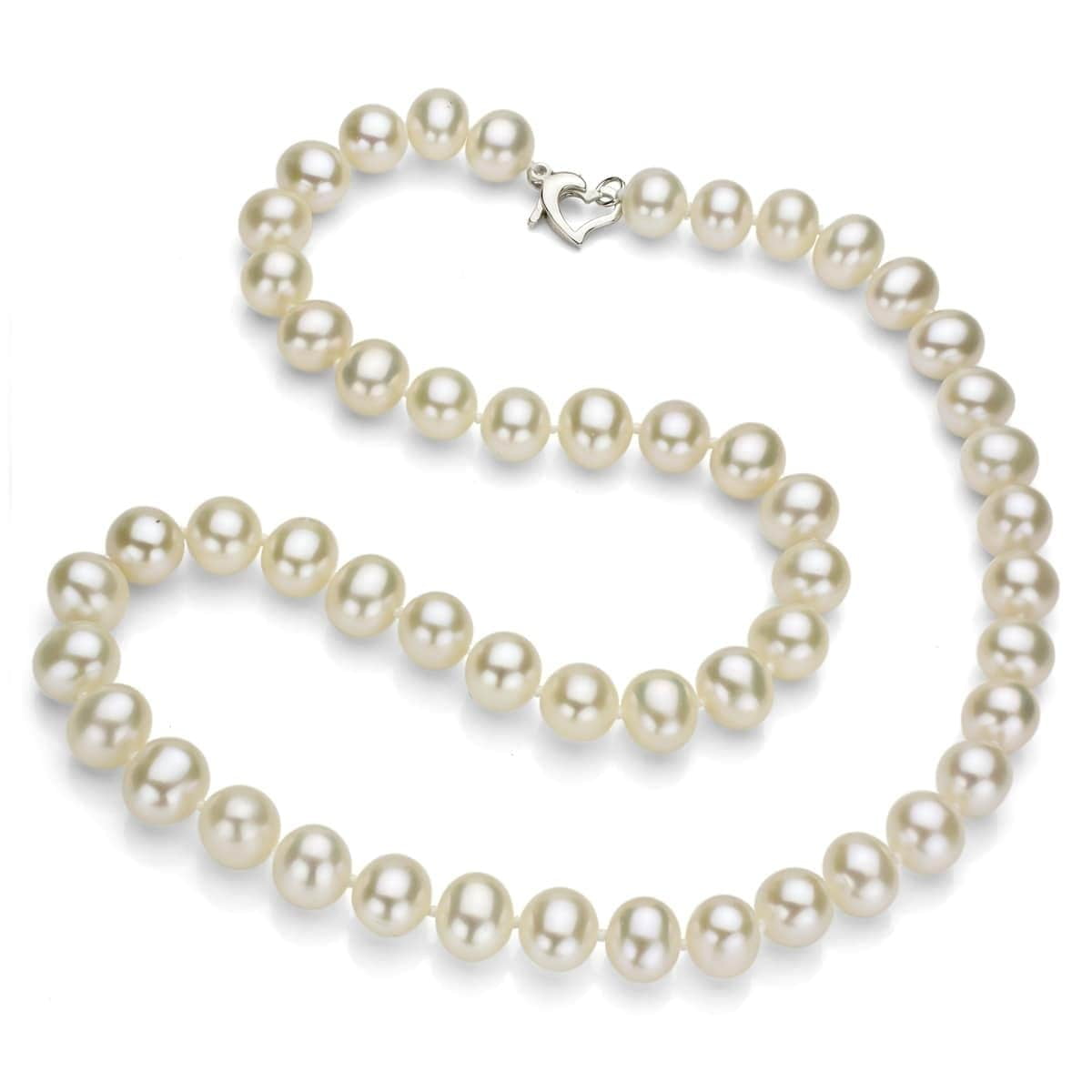 AA 6-7mm white fresh water pearls necklace 18" AAA