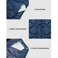 thumbnail image 6 of Little Donkey Andy Women's Quilted Jacket Lightweight Warm Winter Puffer Jackets Long Sleeve Padded Coats Outwear With 6 Pockets Blue, XX-Large, 6 of 7
