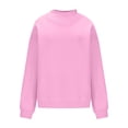 thumbnail image 6 of AUNVITO Women's High Neck Sweatshirt Long Sleeve Casual Fit Casual Winter Style Pullover Top, 6 of 8