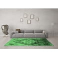 thumbnail image 3 of Ahgly Company Indoor Rectangle Oriental Emerald Green Industrial Area Rugs, 2' x 5', 3 of 4