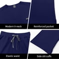 thumbnail image 4 of Niaahinn Scrubs for Women Set - V-Neck Top & Elastic Waist Pants for Nursing Uniforms with 7 Pockets, 4 of 7