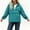 Green, variant on Women's Hooded Half-Zip Wind Jacket Ghalytn Drawstring Hem Loose Casual Pullover Outerwear with Pockets