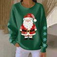 thumbnail image 2 of Byworldtasic Christmas Sweatshirt for Women Striped Long Sleeved Round Neck Top Loose Fit Pullover Sweatshirt, 2 of 4