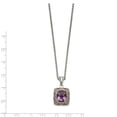 thumbnail image 3 of Finest Gold Sterling Silver with 14K Polished Amethyst Necklace, 3 of 5