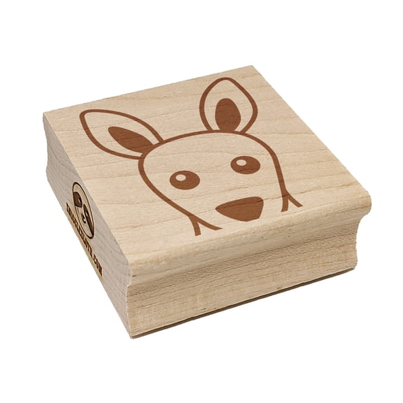 Peeking Kangaroo Square Rubber Stamp Stamping Scrapbooking Crafting - Large 2.75in