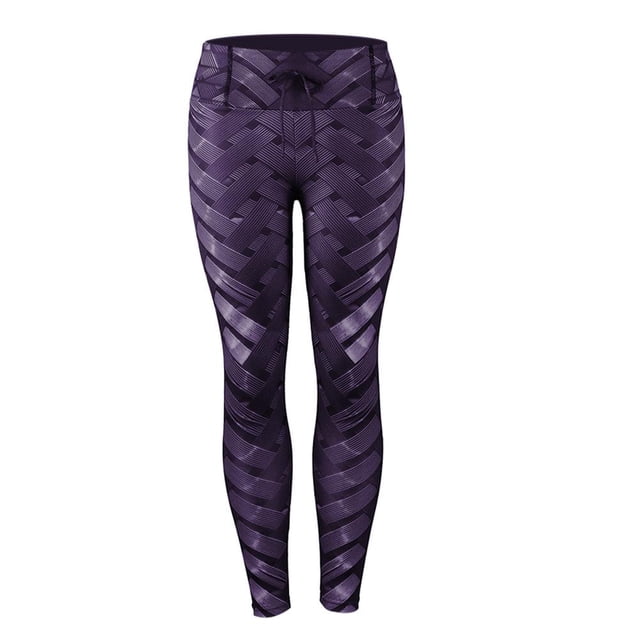 Mujeres Yoga 3D Metal Tire Print Pantalones Leggings Deportivos De Cintura Alta (Púrpura L) Tmvgtek Mujer