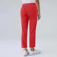 thumbnail image 6 of YABCSAZ Womens High Waist Casual Pants Drawstring Loose Straight Leg Tapered Vacation Lounge Pants Comfy Trousers with Pocket, 6 of 8