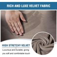 thumbnail image 3 of H.VERSAILTEX Split 4-Panel Velvet Recliner Chair Cover, High Stretch Non-Slip Washable Recliner Slipcover for Living Room, Taupe, 3 of 6