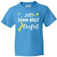 thumbnail image 3 of Inktastic Just Down Right Perfect Down Syndrome Awareness Ribbon Youth T-Shirt, 3 of 5