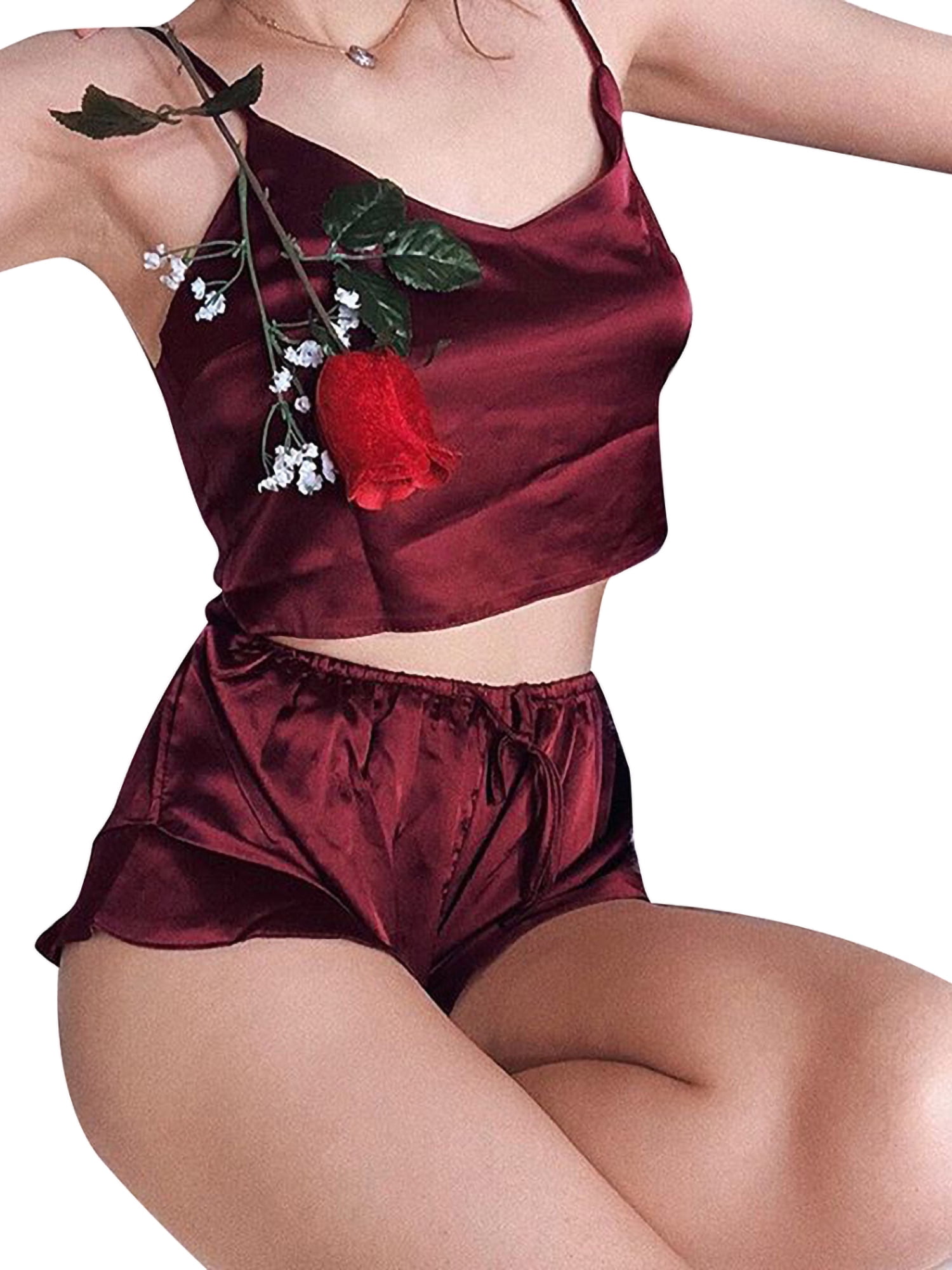 silk shorts and top nightwear