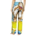 thumbnail image 3 of Sigee Dog Takes a Bath in the Bathtub Print Women's Soft Pajama Pants - Breathable and Comfortable Lounge Sleep Bottoms with Elastic Waistband and Pockets-Large, 3 of 9