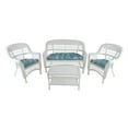 thumbnail image 4 of Northlight 4-Piece White Steel Resin Wicker Outdoor Patio Furniture Set 51", 4 of 4