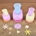 thumbnail image 5 of 3pcs 3 Sizes Snowflake Shape Plastic Paper Punch Hole Puncher for Scrapbook Engraving Greeting Card Making DIY Craft Making Random Mixed Color, 5 of 7