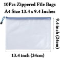 thumbnail image 2 of 10 bolsas con cremallera para archivos, bolsa con cremallera, bolsa para documentos de PVC, carpetas con cremallera, bolsa para documentos, organizador de recibos para oficina, escuela, hogar, viajes, 2 of 8