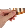 thumbnail image 3 of Unique Bargains 1 Pc Durable Mini Keychain Hair Comb Brown Acetate Sheet, 3 of 5
