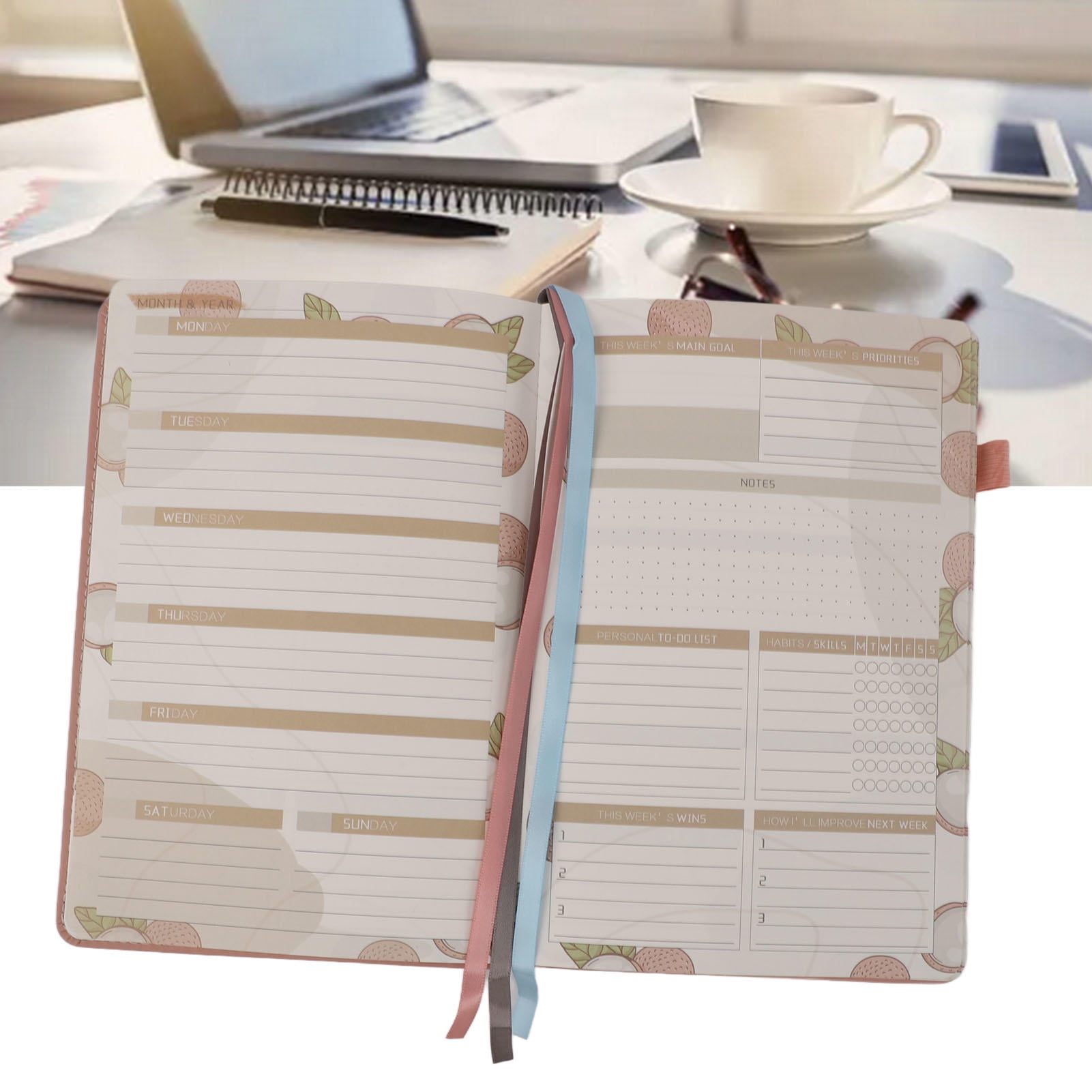 YAHHU PU Leather A5 Journal Notebook, 240 Pages, Thread‑Bound, Versatile Planner